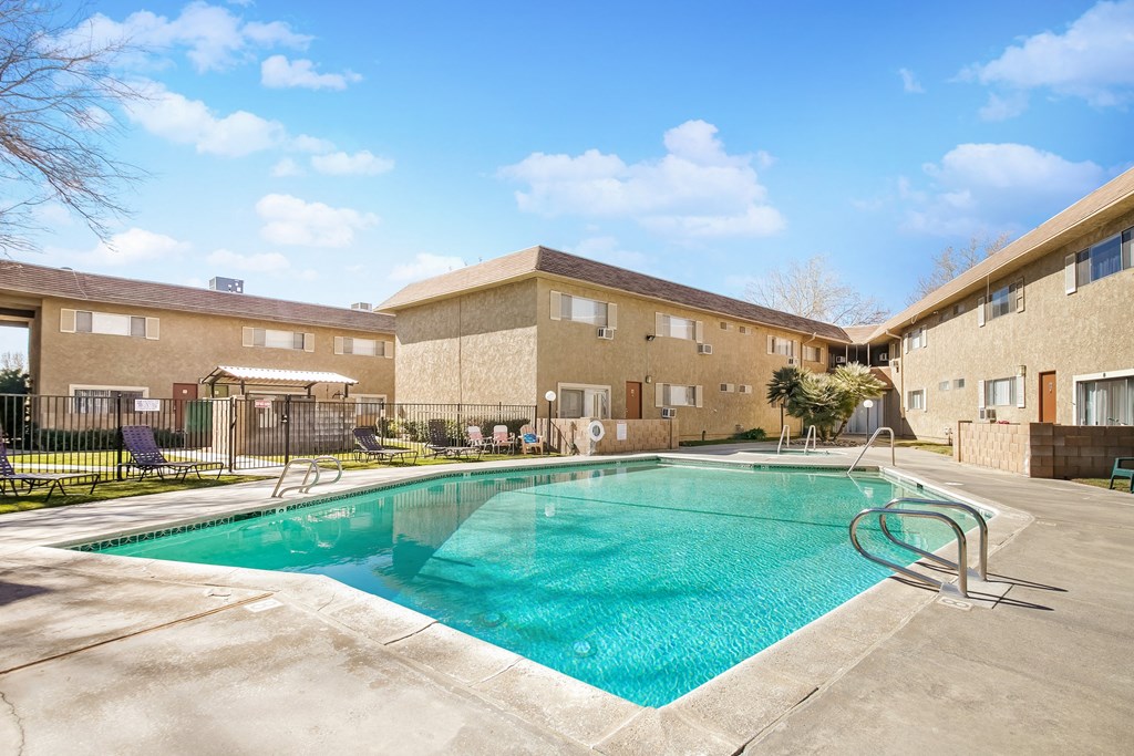 the swimming pool at our apartments