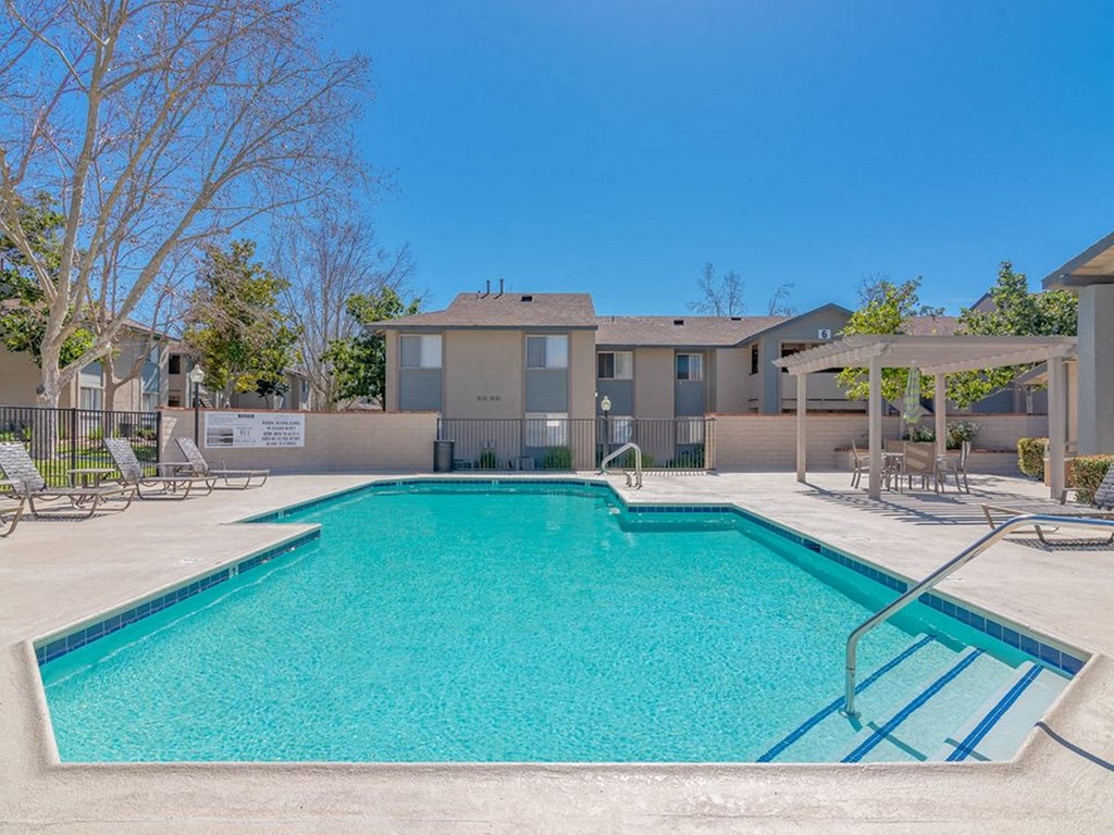 the swimming pool at our apartments