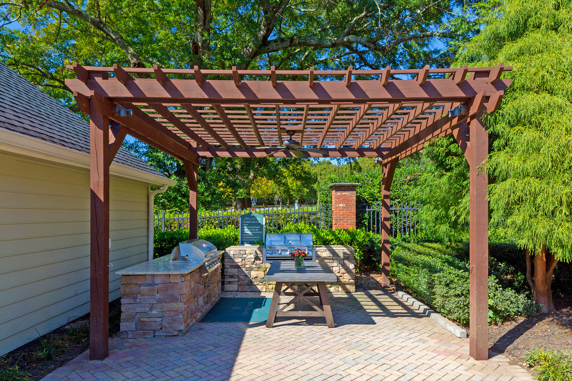 Evergreen Lenox Park Apartments BBQ grills