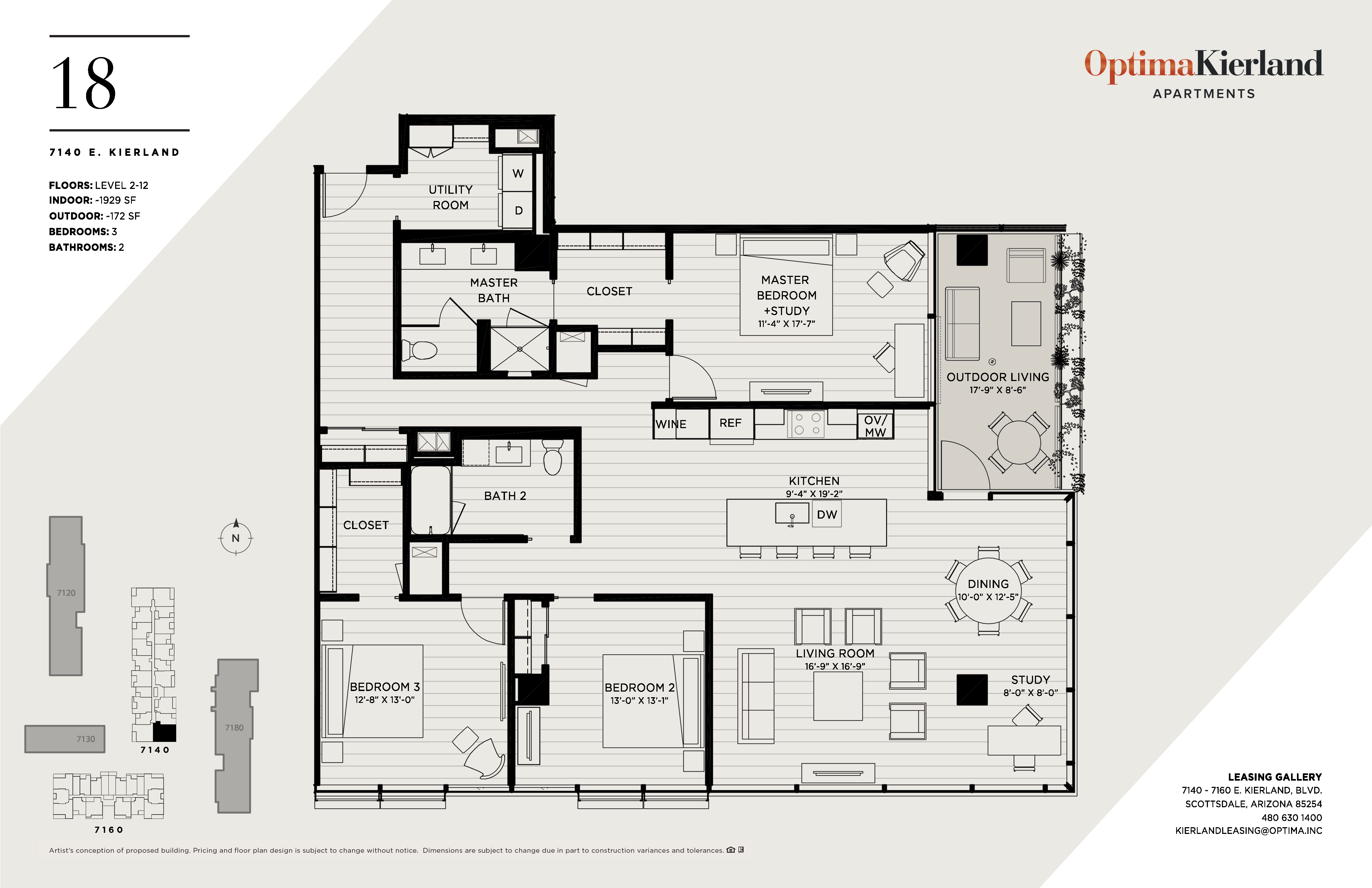 18 Floor Plan by Optima Kierland Apartments
