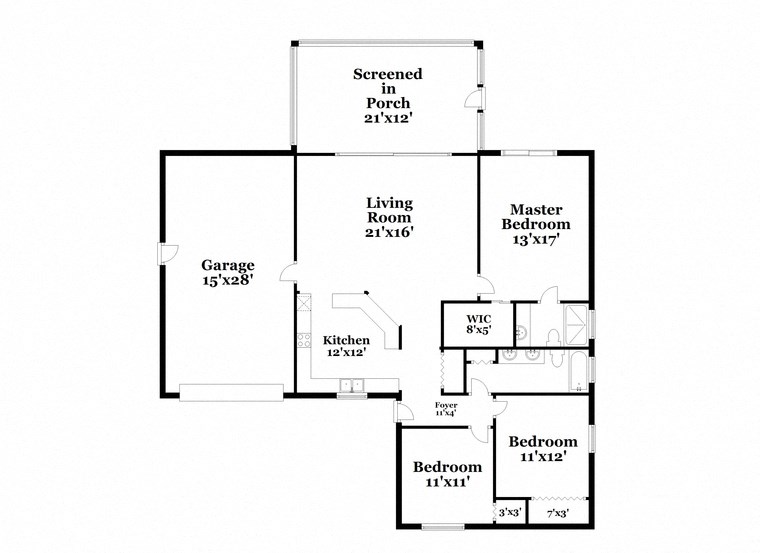 a floor plan of a house with two floors and a garage