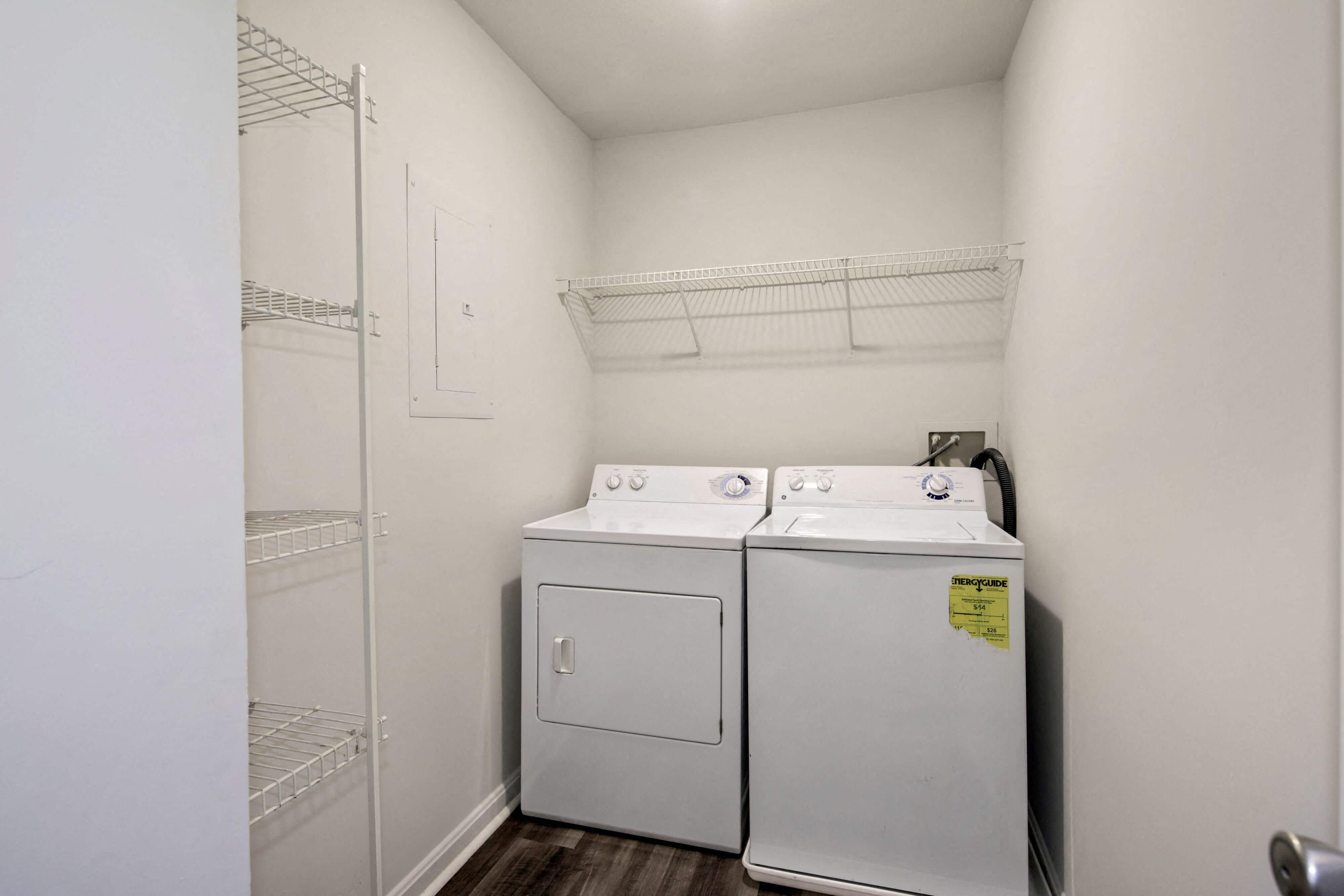 Washer and dryer room