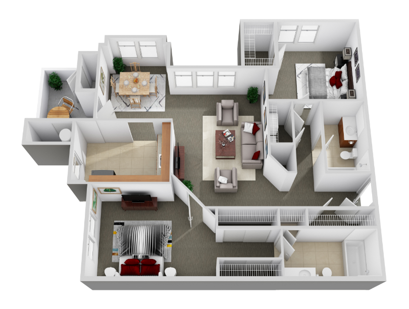 2 Bedroom 2 Bath - Style B - Gates of Owings Mills