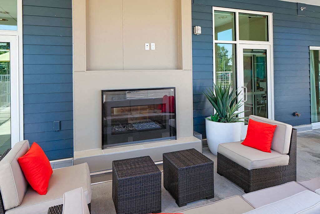 Fireplace Sitting Area at Riverwalk, Eugene, 97401