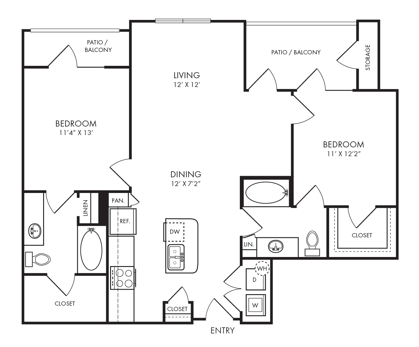 Floor Plans of The Mark at Midtown Park in Dallas, TX