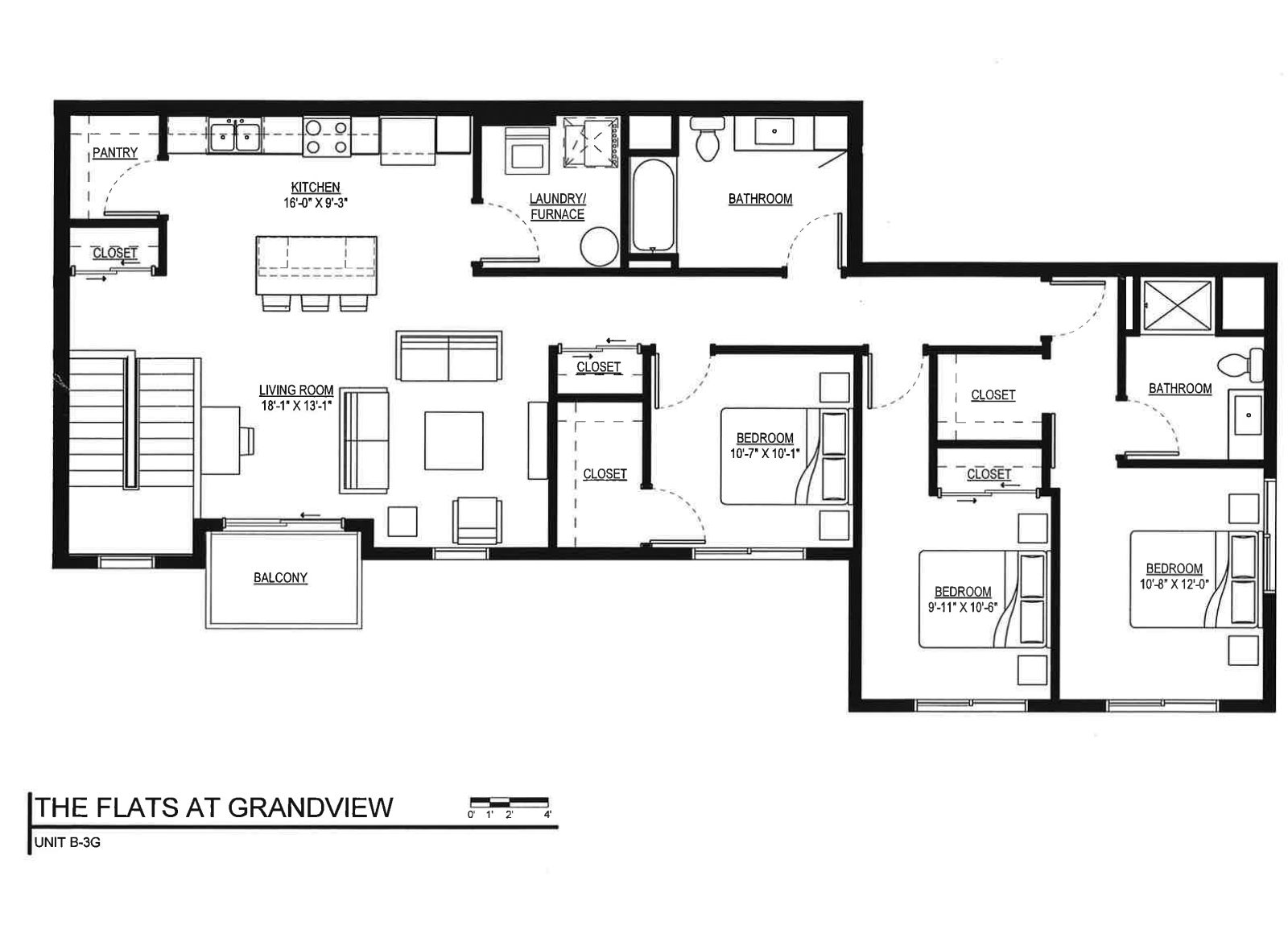 Three Bedroom Two Bath