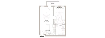 1 Bedroom, 1 Bathroom