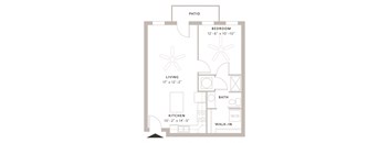 1 Bedroom, 1 Bathroom