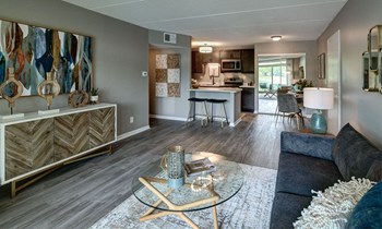 Living Room With Dining Area at Foxboro Apartments, Wheeling, IL, 60090 - Photo Gallery 12