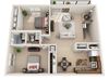 B Floor Plan B Floor Plan at Foxboro Apartments, Wheeling, IL