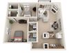 F Floor Plan F Floor Plan at Foxboro Apartments, Illinois