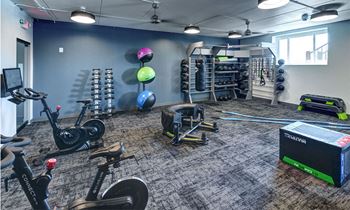 Fitness Center Strength and Conditioning Equipment at Foxboro Apartments, Wheeling, Illinois