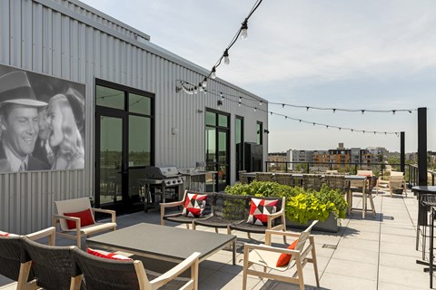 Rooftop Deck at Lyndy Apartments, Minnesota