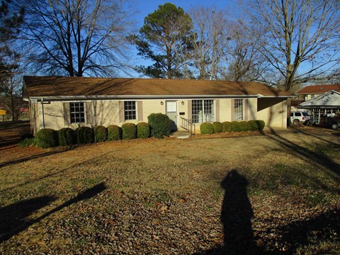 a view of the front of the house from the yard