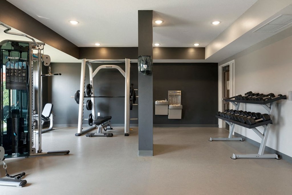 Modern Fitness Center at Sonder House, Brooklyn Center