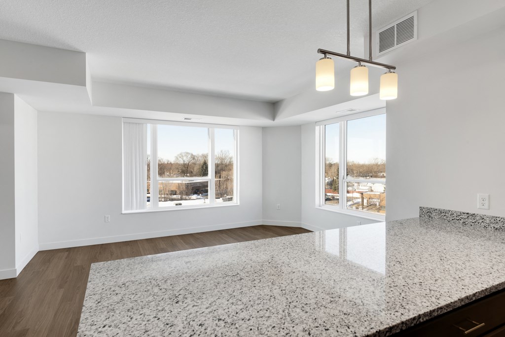Kitchen And Living at Sonder House, Brooklyn Center, MN
