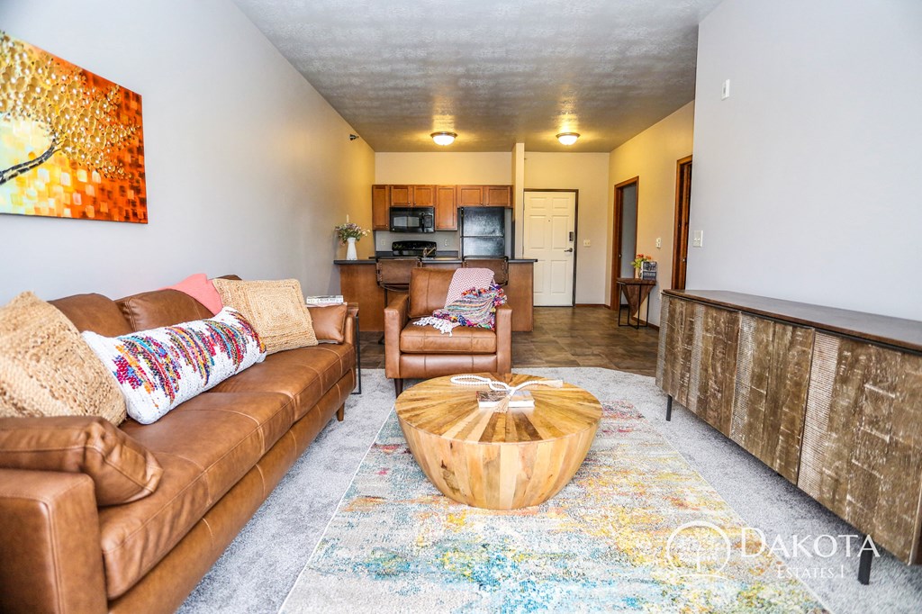 a living room with a couch and a coffee table