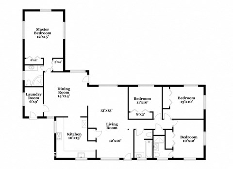a floor plan of a house with two floors and a staircase