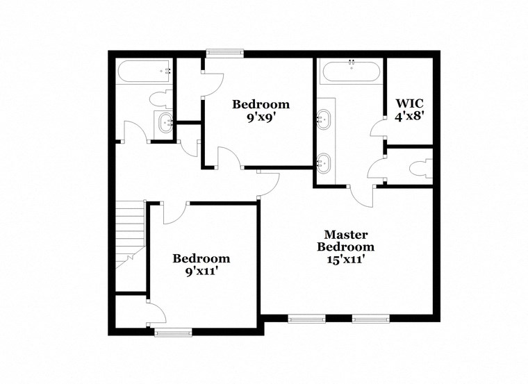a floor plan of a house with a bedroom and a living room