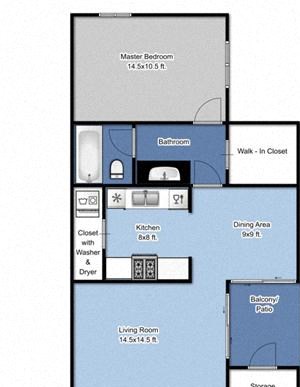 1 Bedroom – Plan A