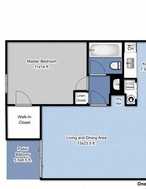 1 Bedroom – Plan B