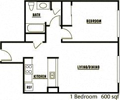 1 Bedroom - 60% AMI