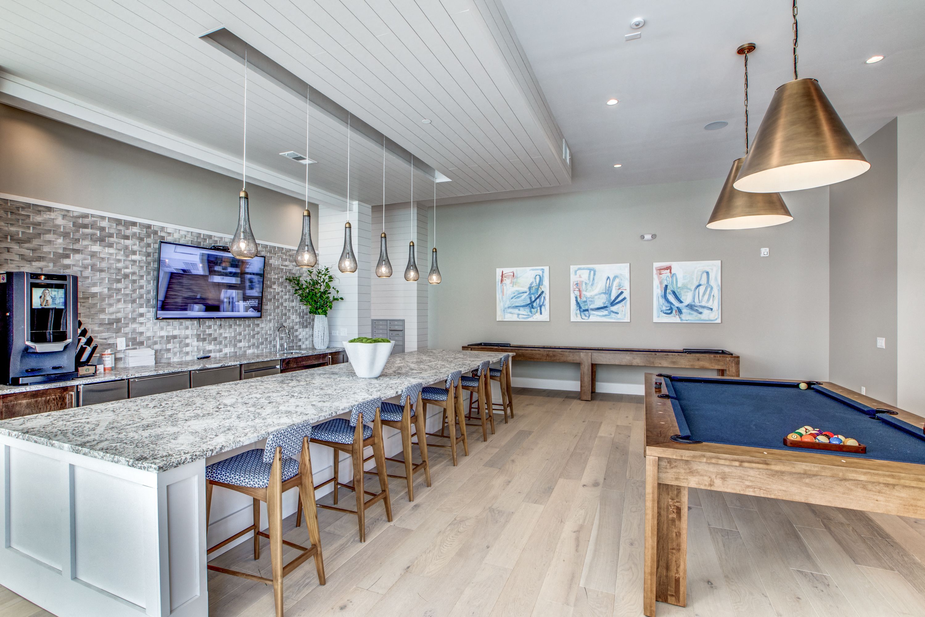 Resident Lounge with Chef's Kitchen & Billiards