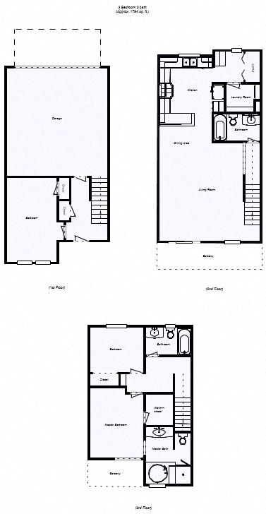 3 bedroom floor plan for 335 Gurries Drive