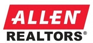 A red and white logo for Allen Realtors.