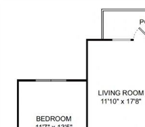 Pierce Floor Plan Pierce 2 bed 2 bath 1092 square feet floor plan