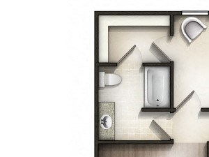 Two Bedroom One Bath Floor plan Two Bedroom One Bath Floor plan at Copperfield Apartments, Smyrna, 37167