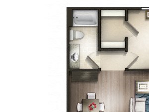 Two Bedroom Two Bath Floor plan Two Bedroom Two Bath Floor plan at Copperfield Apartments, Smyrna,Tennessee
