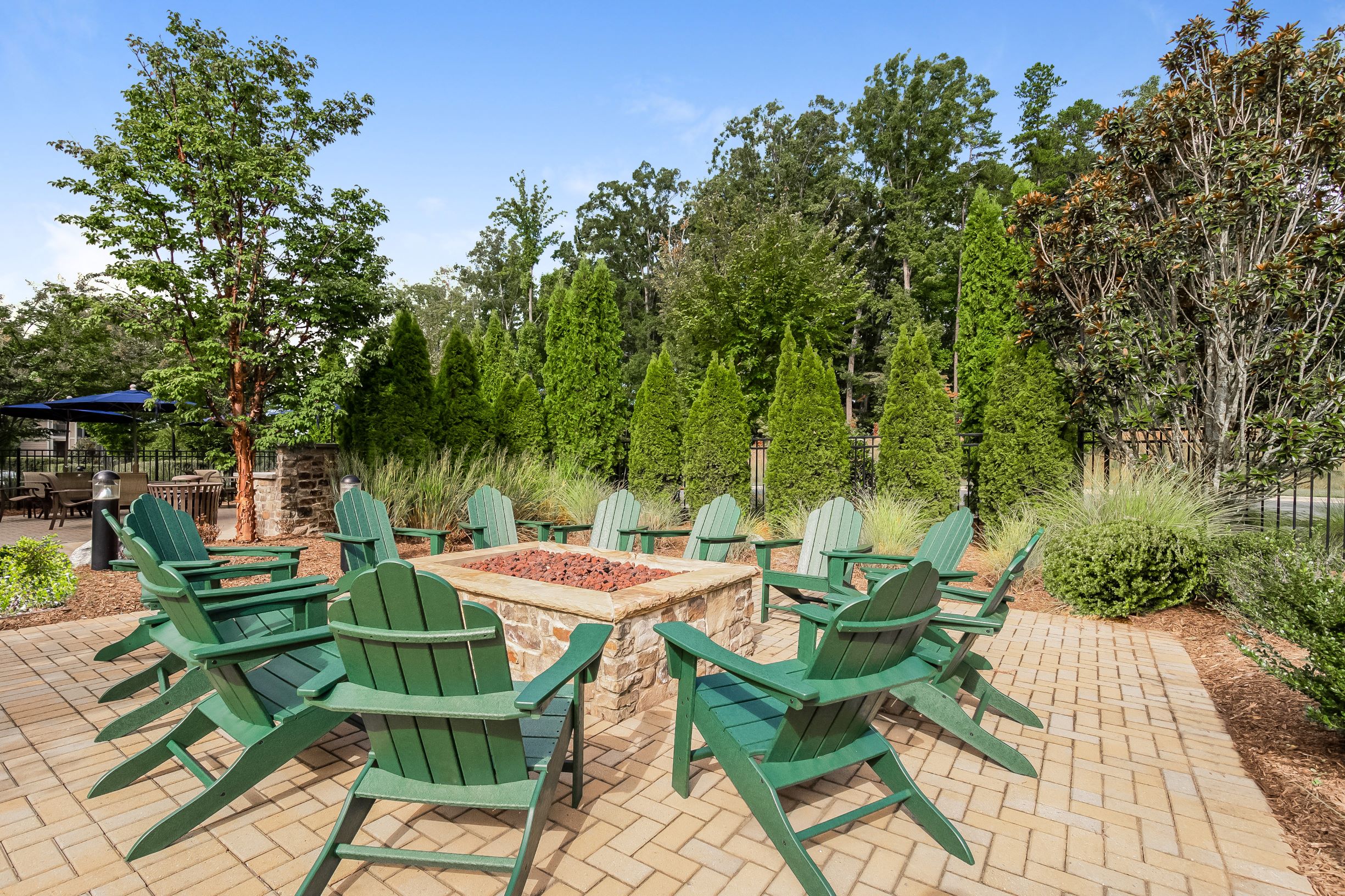 Outdoor Fireplace Lounge at Alexander Village, Charlotte, NC, 28262