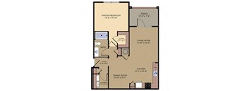 Greenway Floor plan at Alexander Village apartments, Charlotte, 28262
