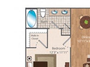 ELEVEN19 Floor Plan Eleven19 2 bed 2 bath 1119 square feet floor plan