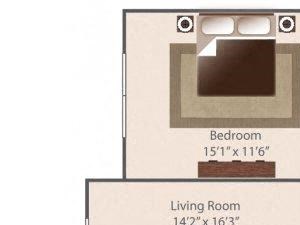 NINE55 Floor Plan Nine55 1 bed 1 bath 955 square feet floor plan