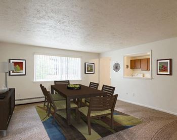 Elegant Dining Space at Highview Manor Apartments, Fairport, NY, 14450