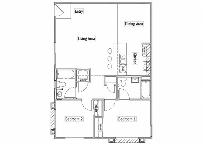 2 Bedroom Apartments in Hesperia, CA Las Casitas Apts