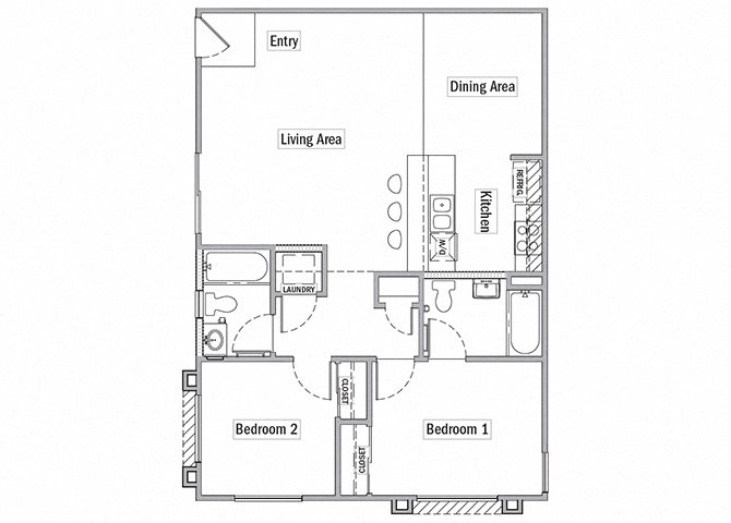 2 Bedroom Apartments in Hesperia, CA | Las Casitas Apts