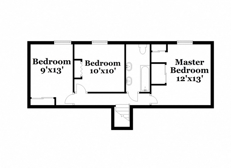 floor plan of the 1100 sq ft roommates house
