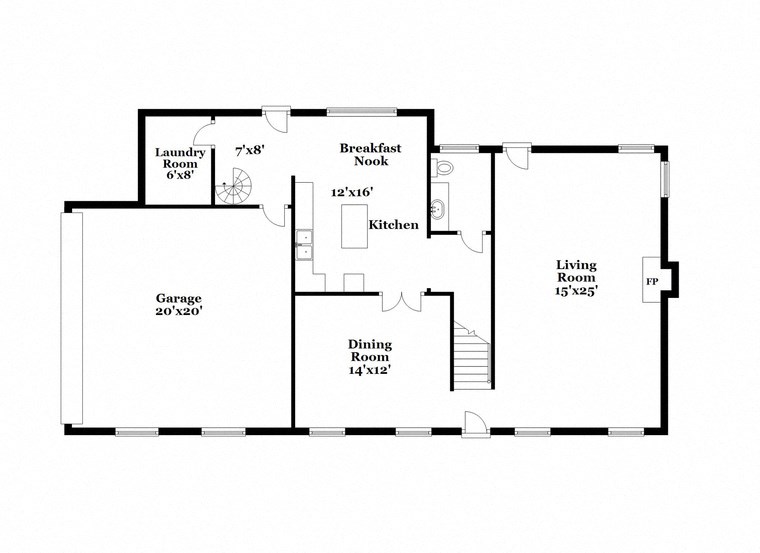floor plan of the lower level of the house with bedrooms and baths