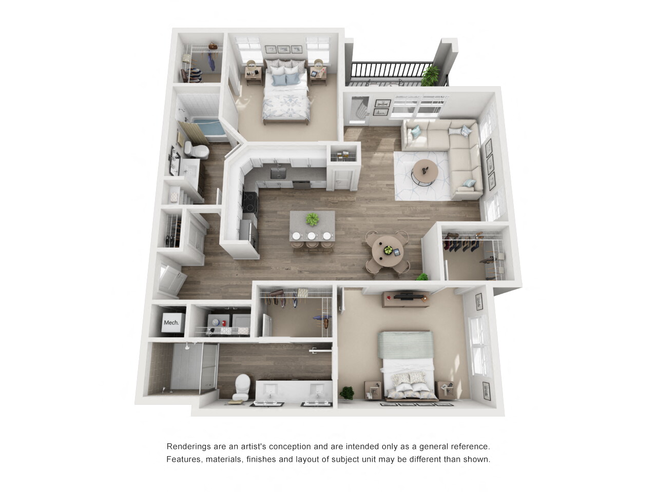 Bainbridge at Westshore Marina Two Bedroom Apartment B3