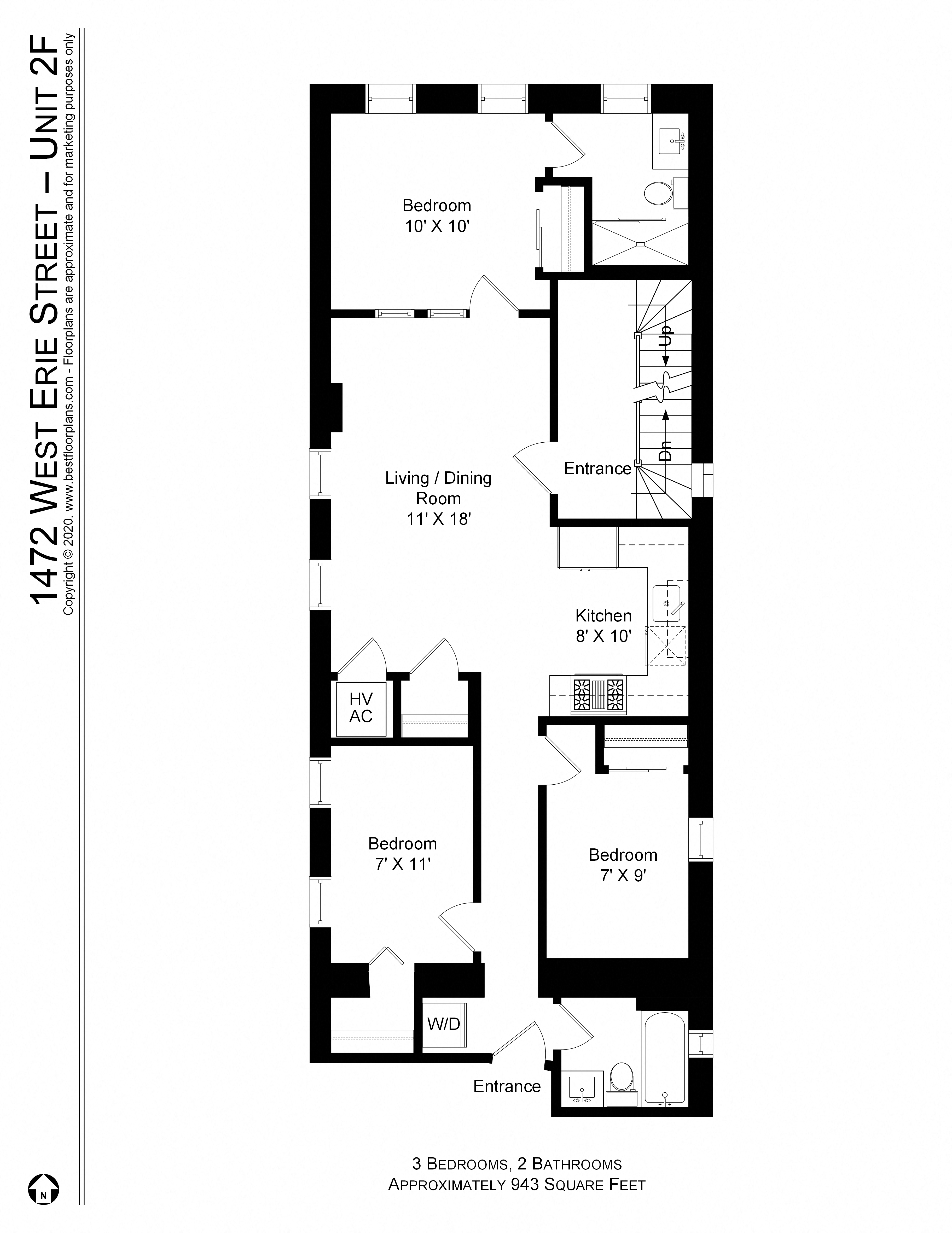 Two Bedroom Two Bathroom with Office Den