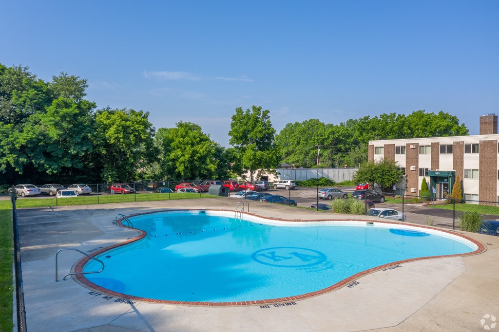 Sparkling Swimming Pool at Jordan Court Apartments, Integrity Realty, Kent, Ohio