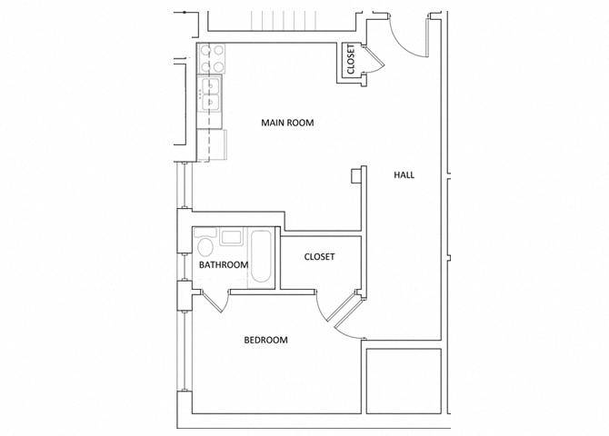 The Parkway Apartments A13 One Bed One Bath