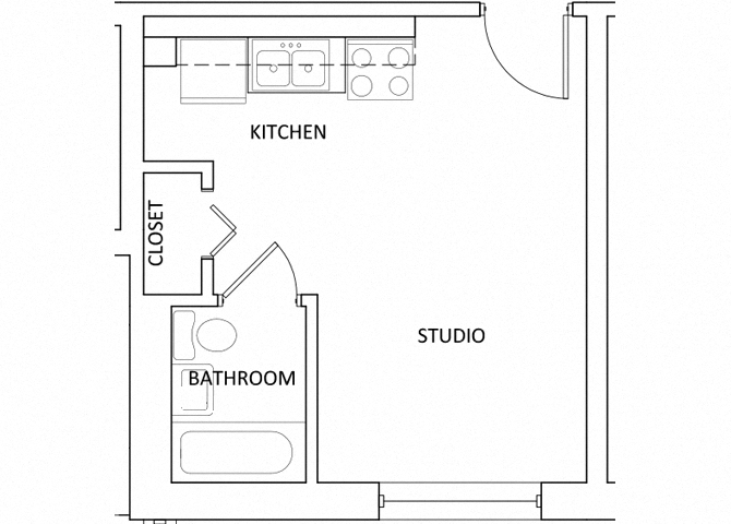 The Parkway Apartments A2 Studio