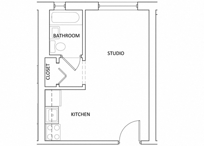 The Parkway Apartments A4 Studio