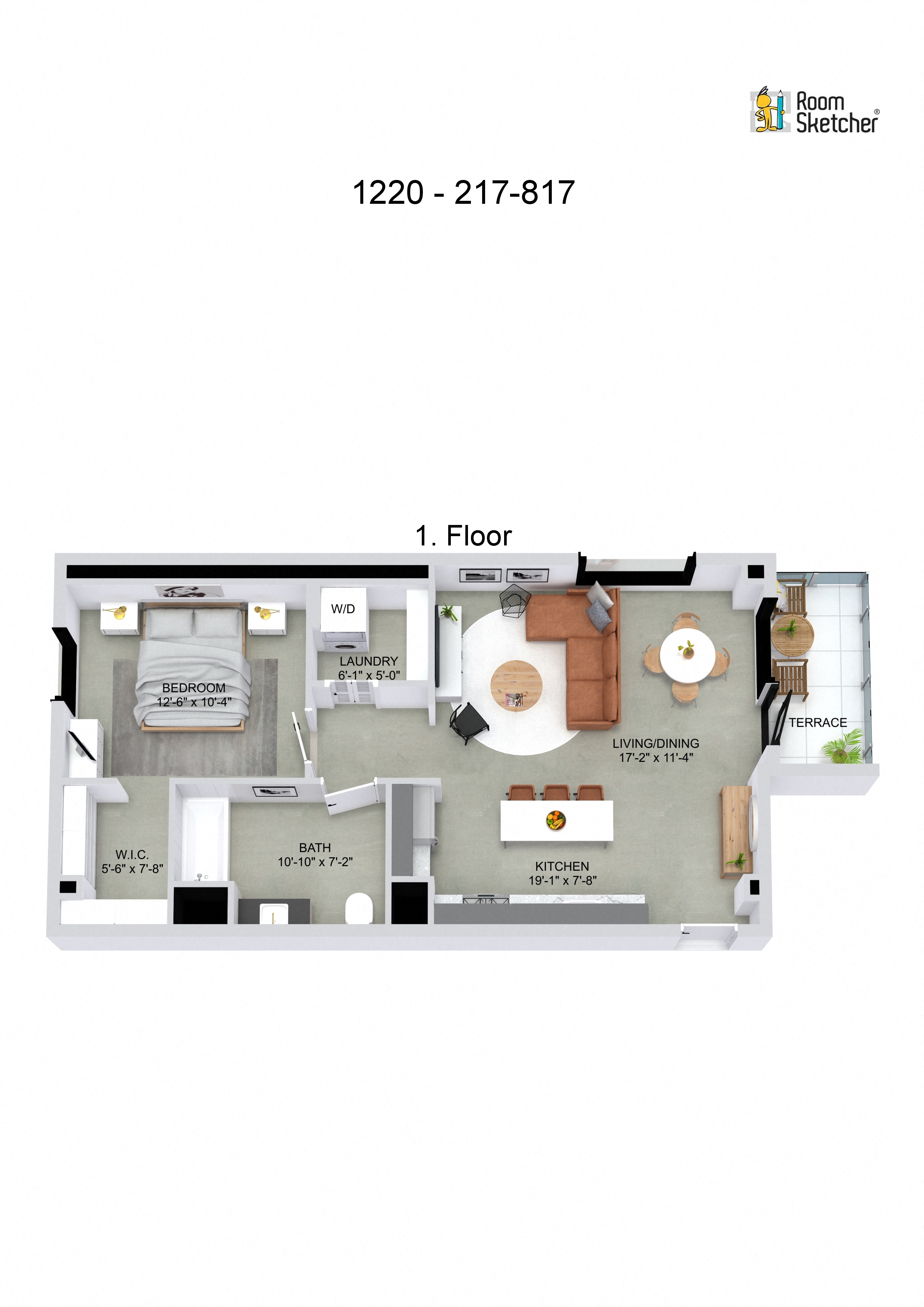 One Bedroom Floorplan