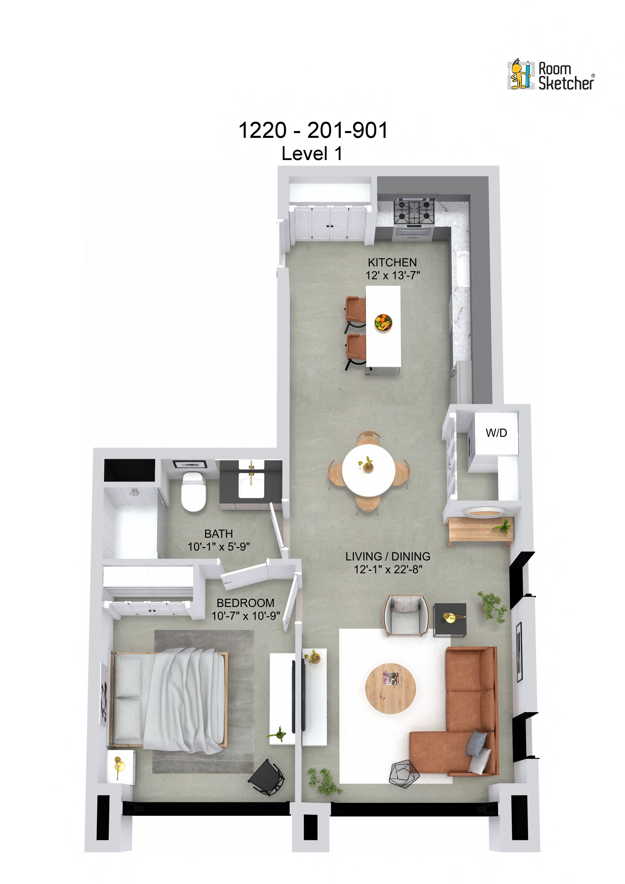 One Bedroom Floorplan