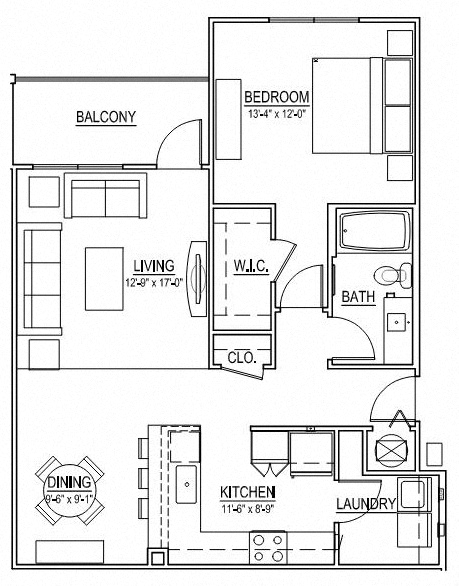 Alberta - 1 Bed/1 Bath - 965 Sq Ft